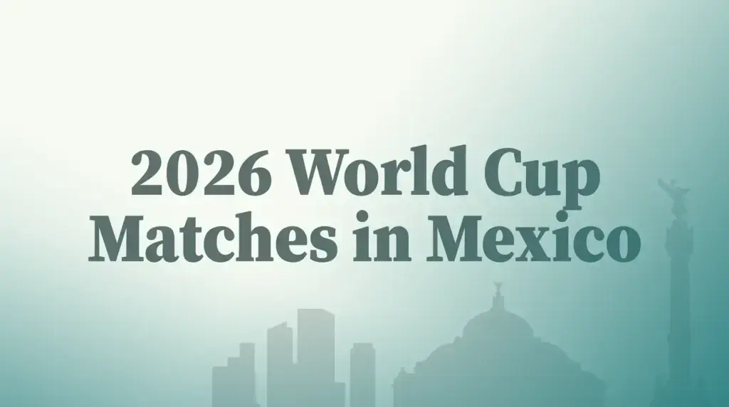 2026 World Cup Matches in Mexico